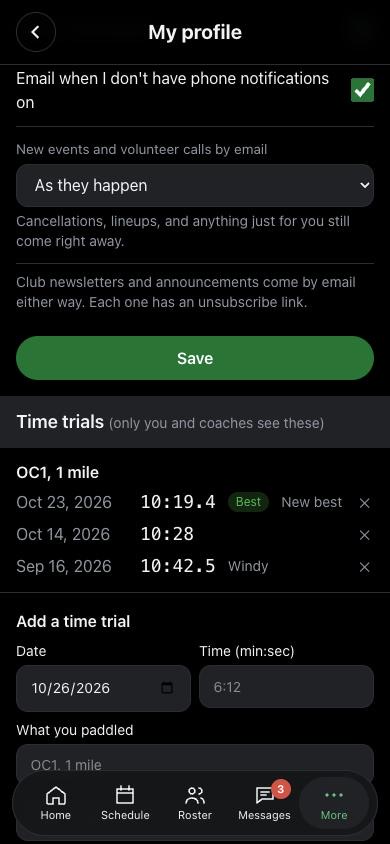 Time trials