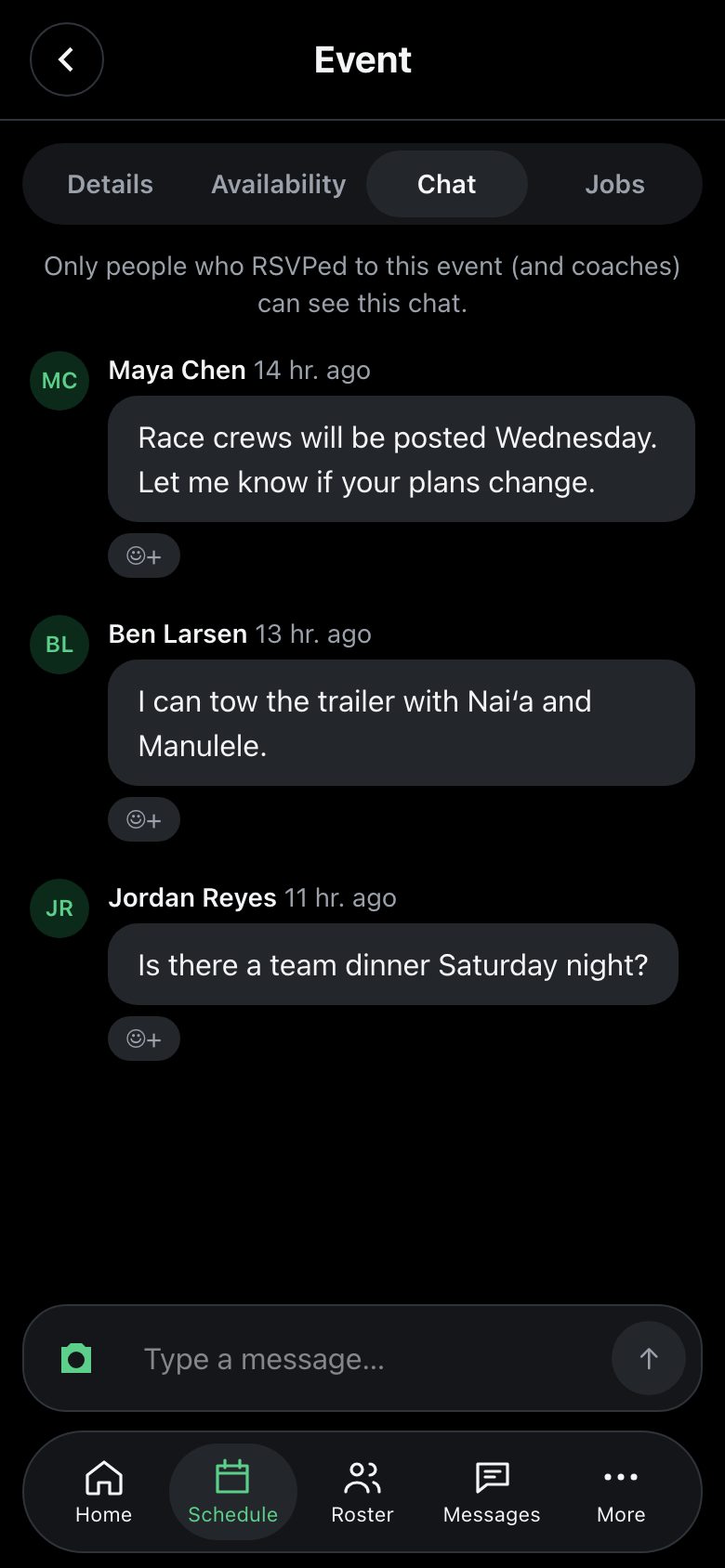 Event chat